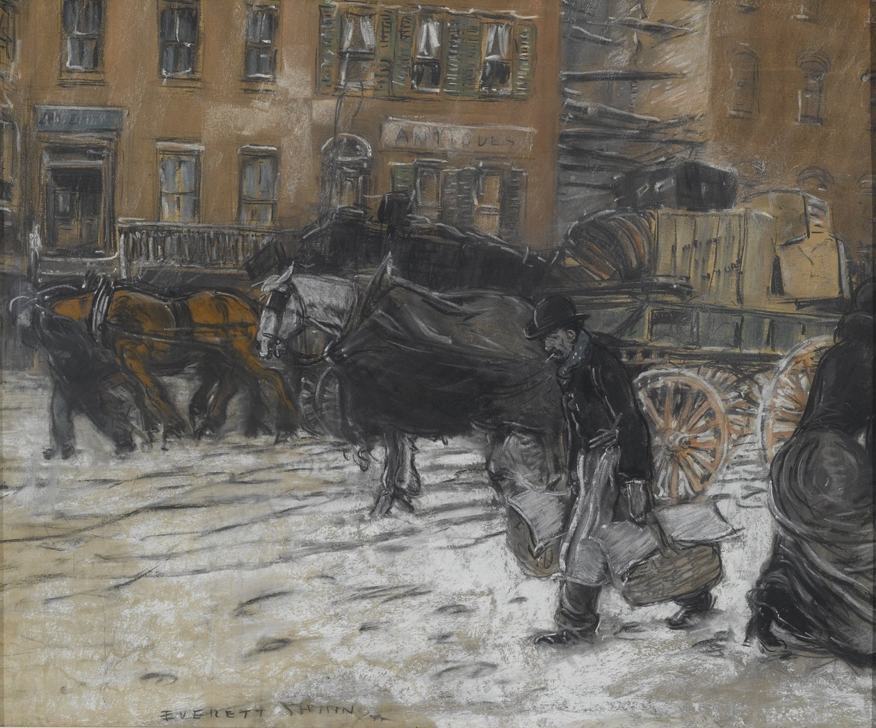 Vinter på 21st Street, New York af Everett Shinn