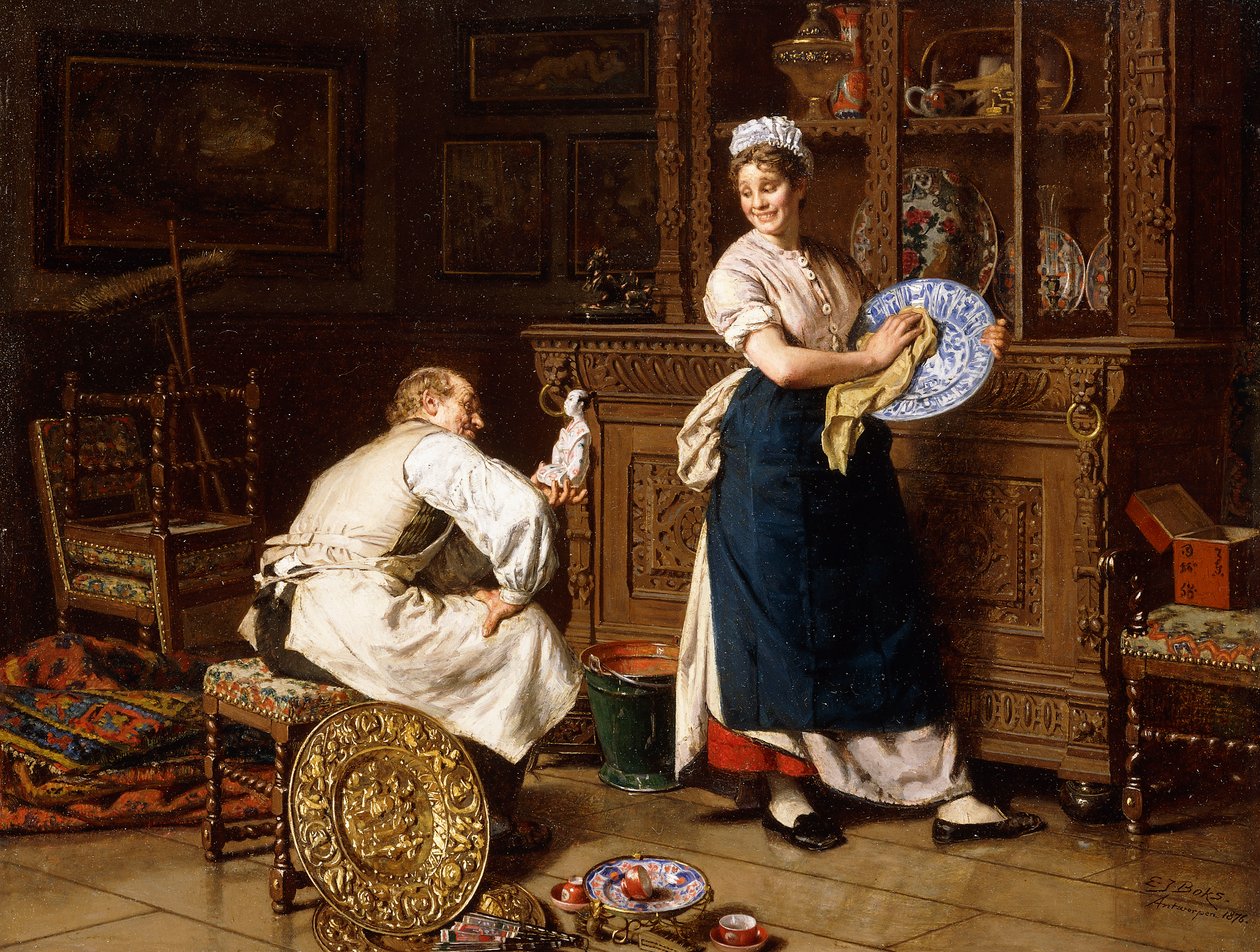 Forårsrengøring, 1876 af Evert Jan Boks