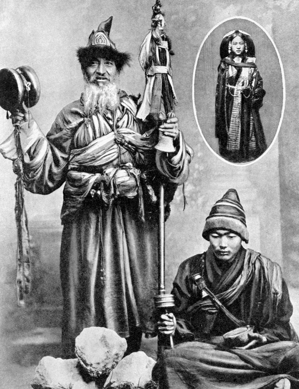 Tibetanske præster, 1936. af Ewing Galloway