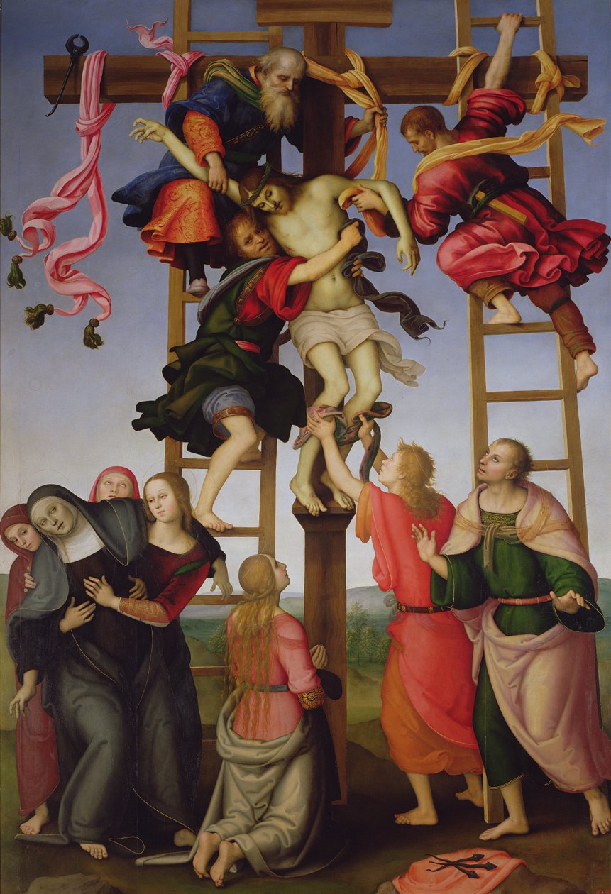 The Deposition, 1503-7 (tempera på panel) af F. and P.Perugino Lippi