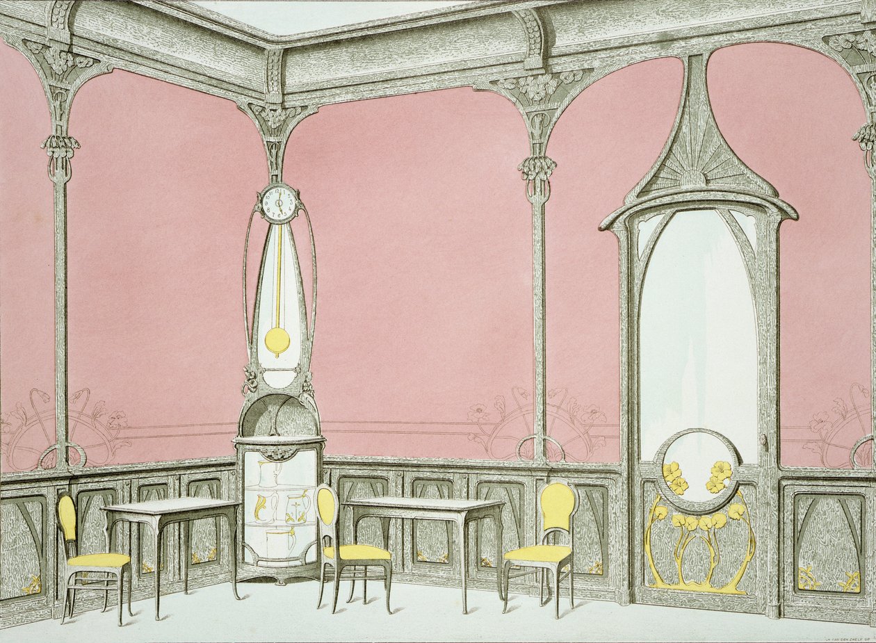 Indretning til et brasserie, illustration fra 