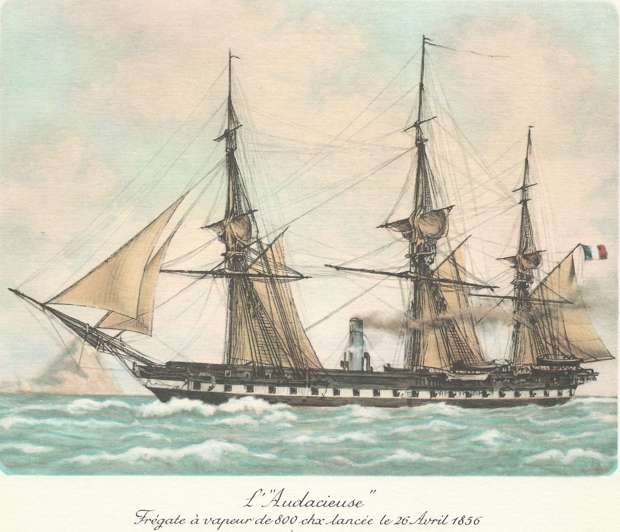 Frégat L´Audacieuse af F. Roux