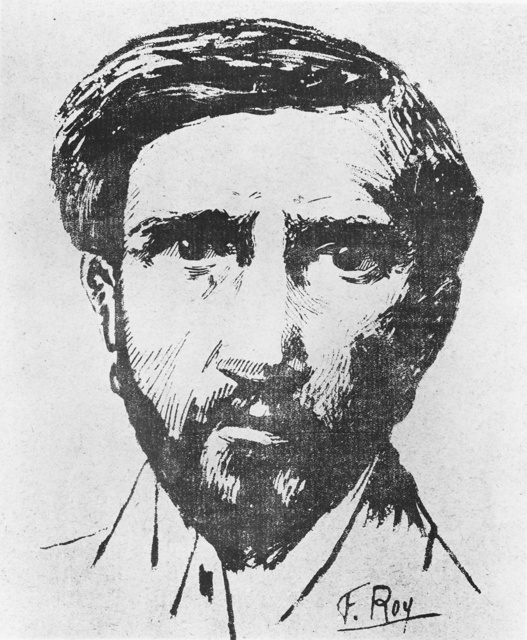 Portræt af Charles Maurras, ca.1898 af F. Roy