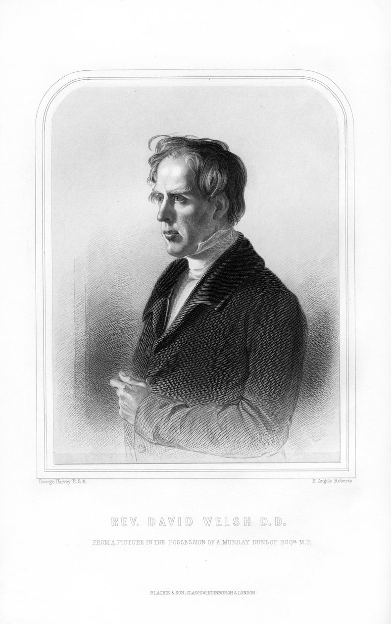 David Welsh, Scottish divine and academic, 1870.dani af FA Roberts