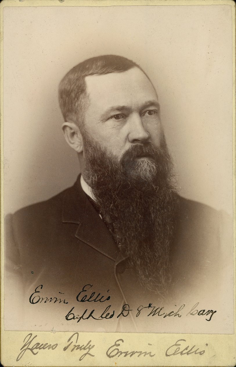 Erwin Ellis, kaptajn, kompagni D, 8. Michigan Cavalry (Union). af F.D. Guild