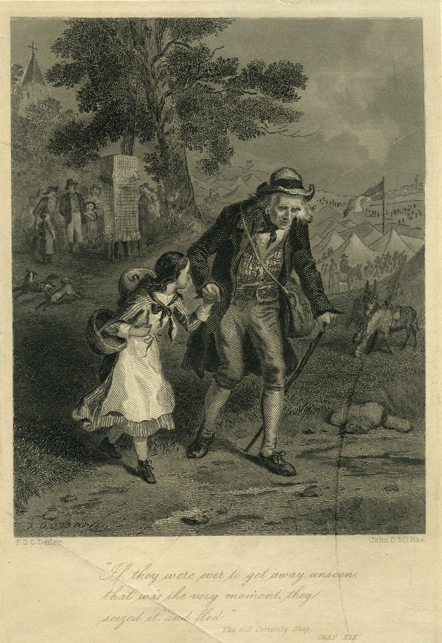 Old Curiosity Shop: Nell Trent og bedstefar af F.O.C. and McRae, C. John Darley