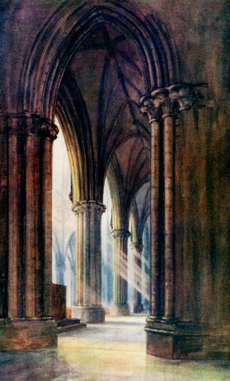 Interiør af Lincoln Cathedral, 1924-1926 af FP Dickinson