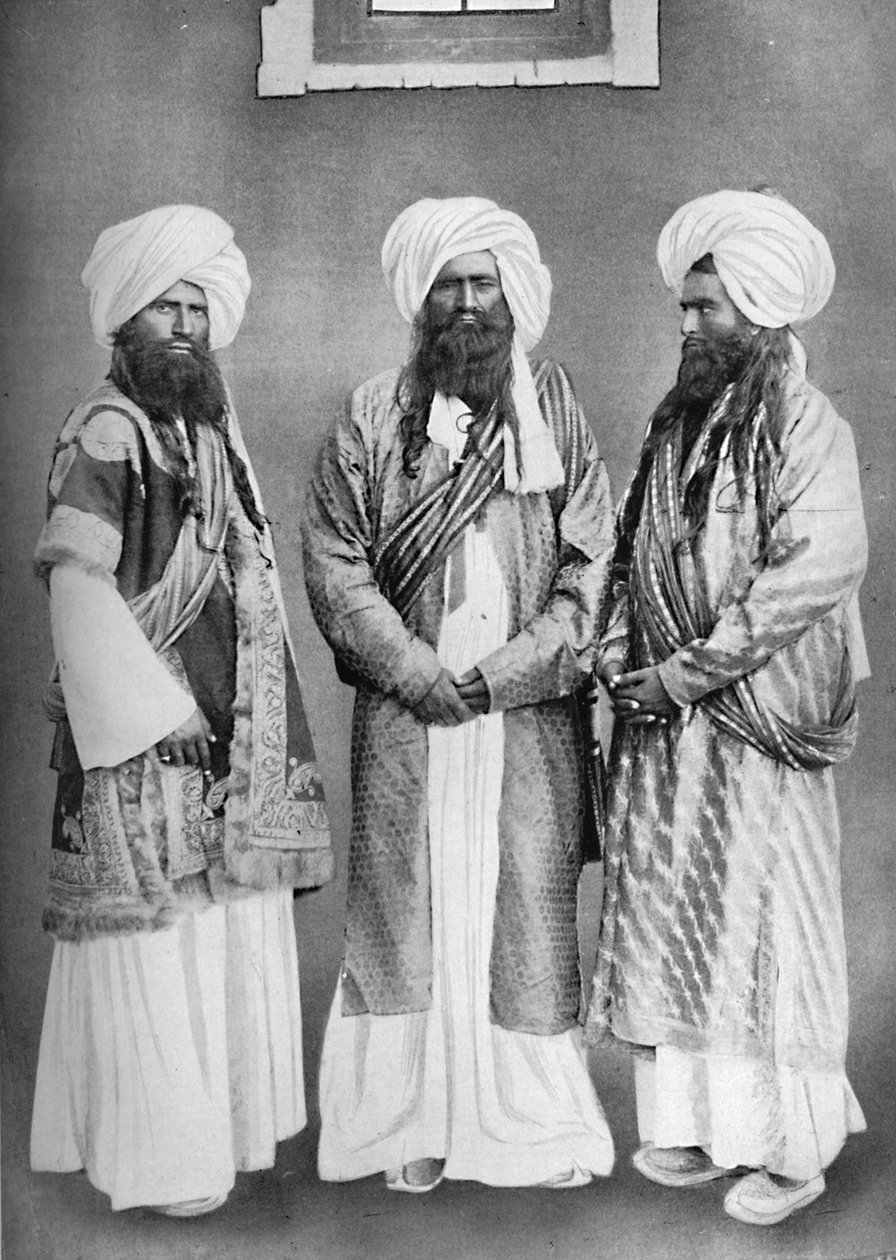 Tre Balochi-høvdinge, 1902 af F. Bremner