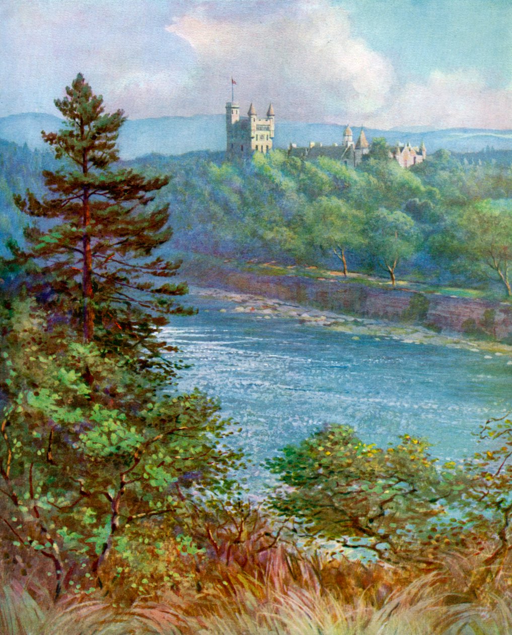 Balmoral Castle, Aberdeenshire, Skotland, 1924-1926. af F. C. Varley