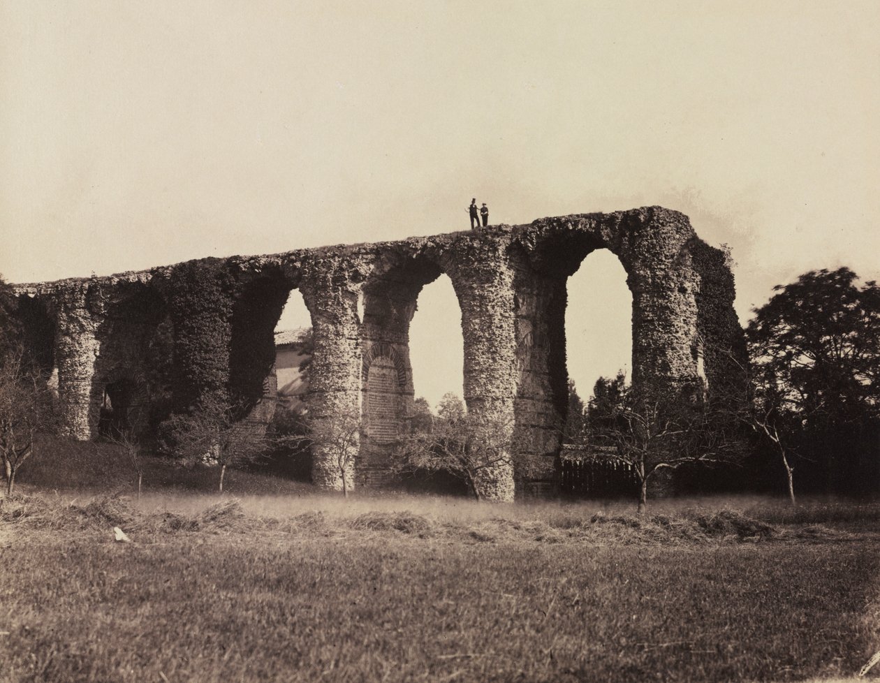 Romersk akvædukt, Beaunant, Frankrig, ca. 1857. af F. Chabrol