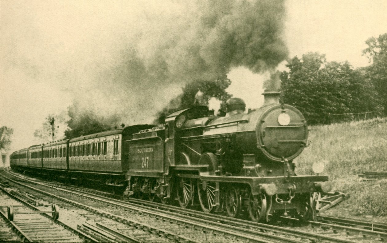Margate Express, Southern Railway, 1930. dani af F. E Mackay
