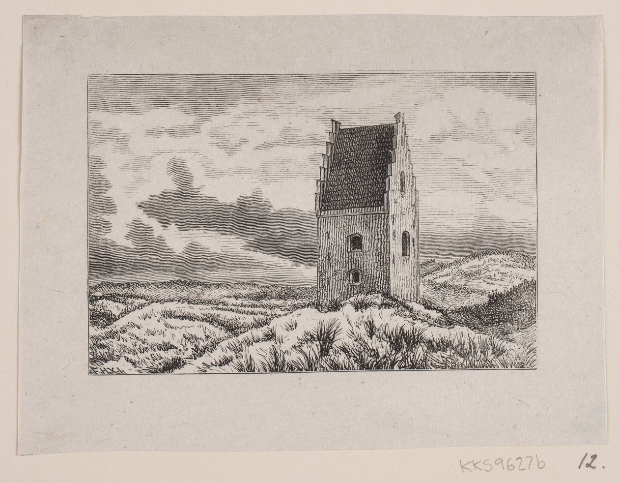 Den Tilsandede Kirke på Skagen af F. Hendriksen