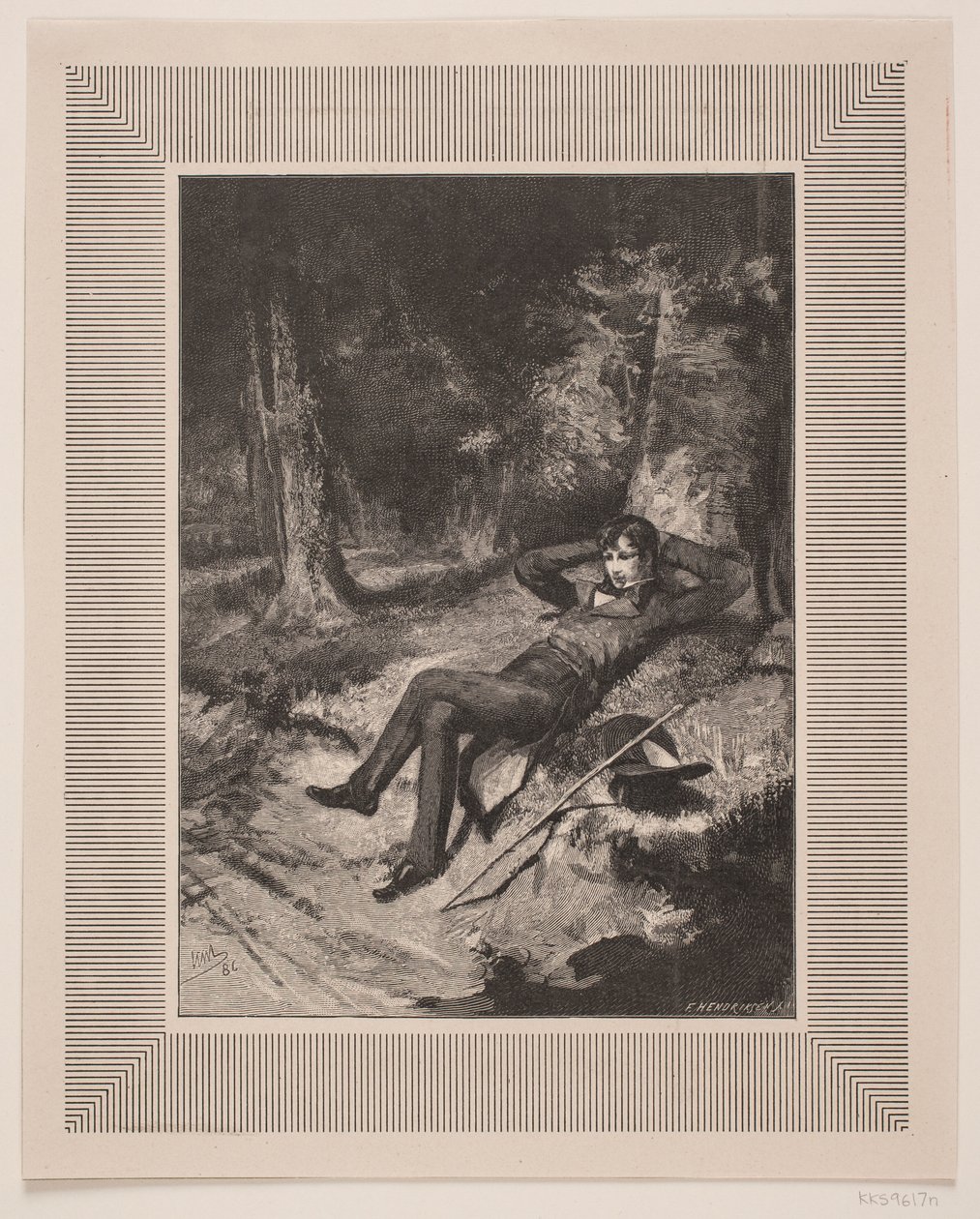 Illustration til C. Hauch, "Den Elskede" af F. Hendriksen