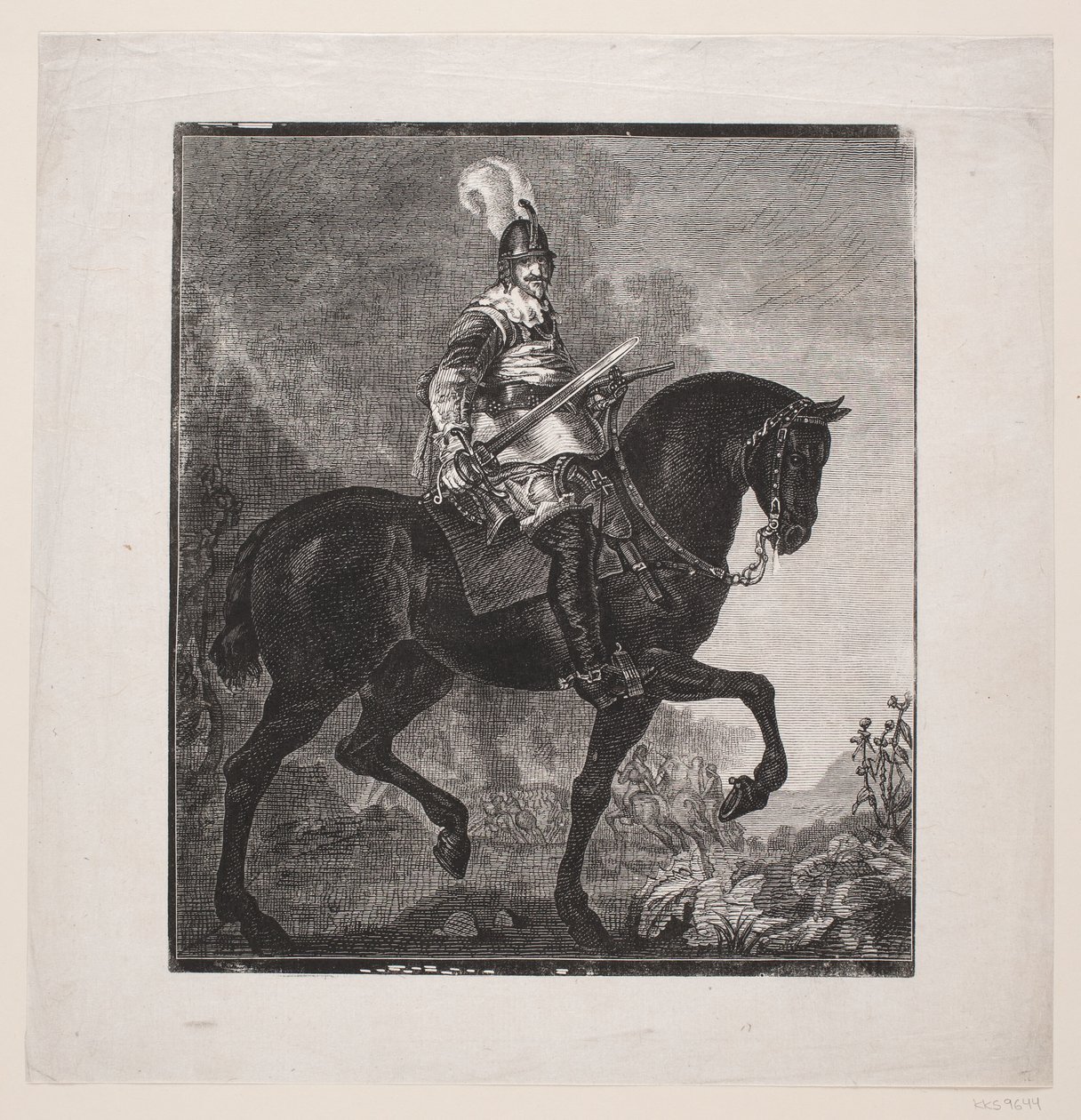 Karel van Mander: Christian IV til hest af F. Hendriksen