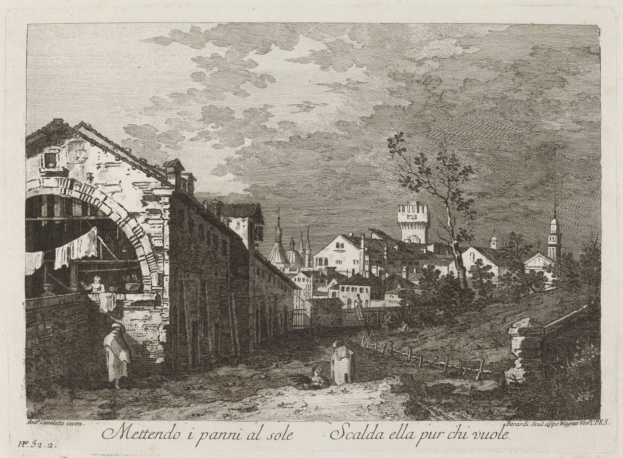 At lægge tøjet... af Fabio Berardi after Canaletto