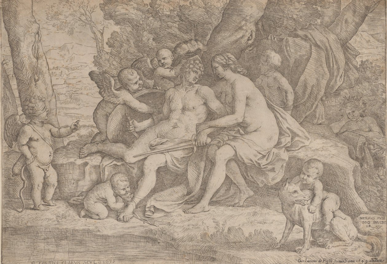 Mars og Venus, 1635-49. af Fabrizio Chiari