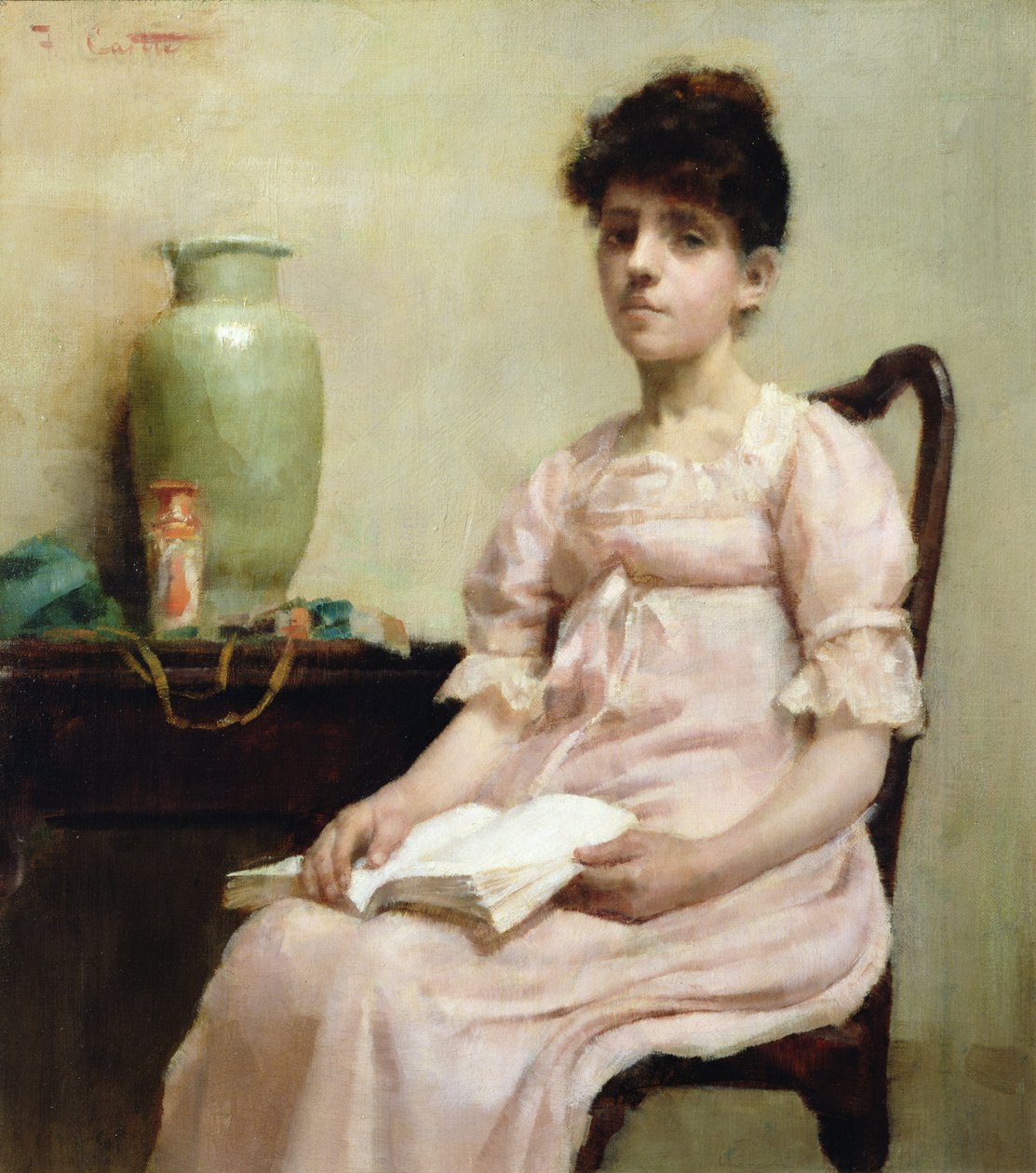 Lady Reading af Fanny Caille