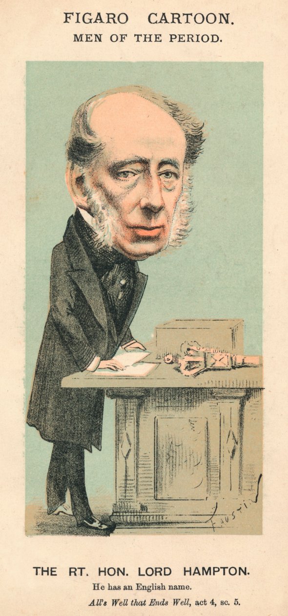 Den Rt. Hon. Lord Hampton, c1870 af Faustin