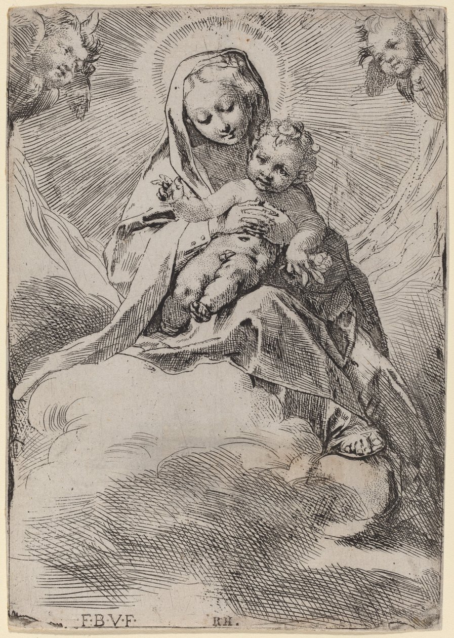 Madonna i skyerne. af Federico Barocci
