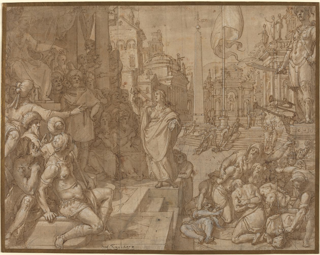 Disputation af Saint Catherine of Alexandria af Federico Zuccaro