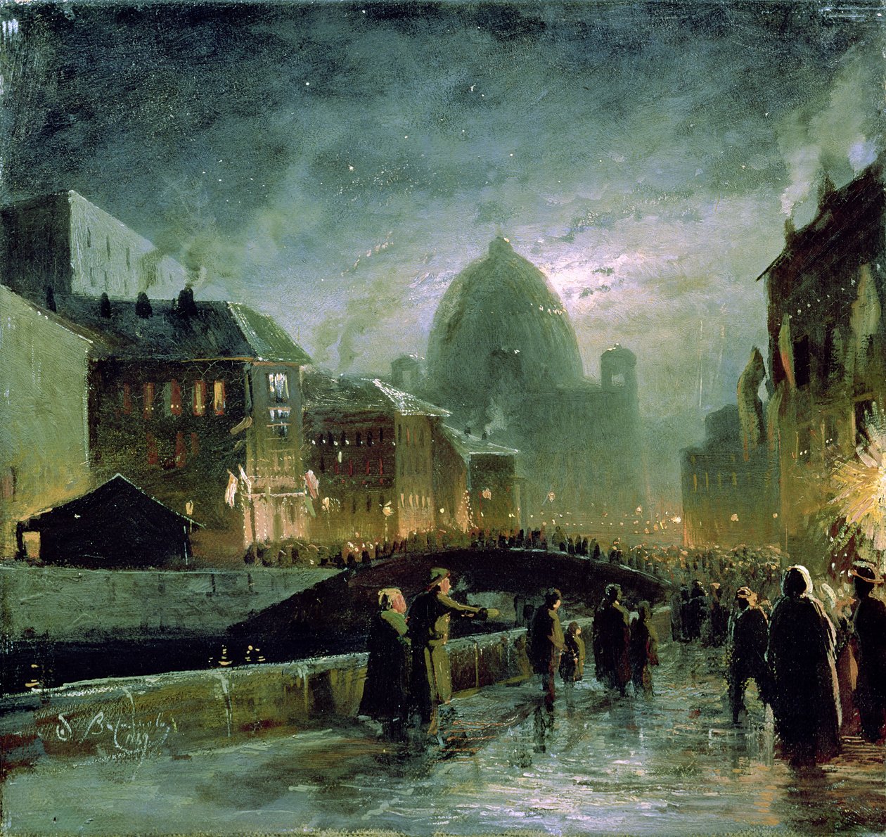 Belysninger i St. Petersborg, 1869 af Fedor Aleksandrovich Vasiliev