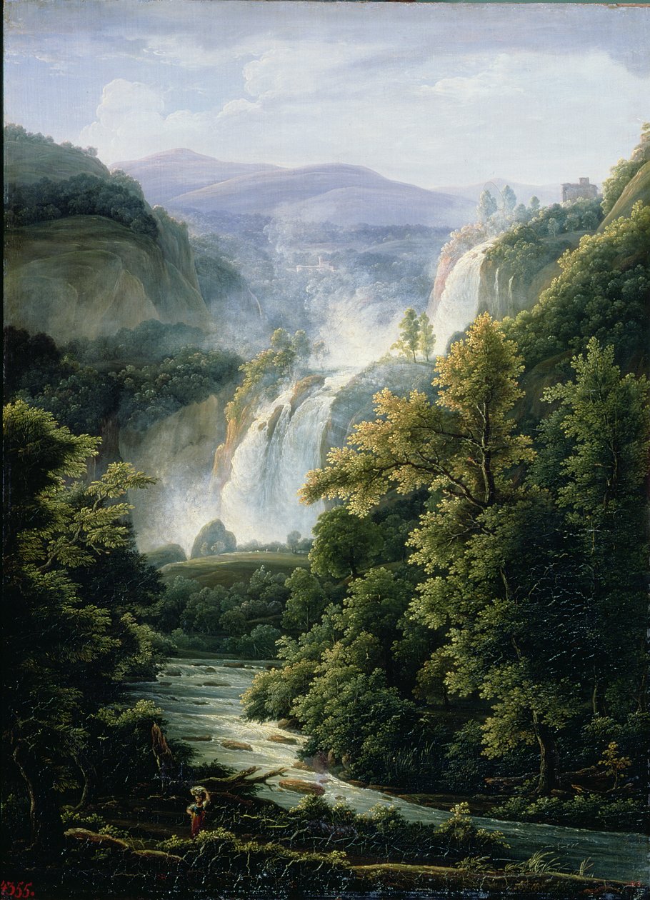 Caduta delle Marmore-vandfaldet ved floden Velino, 1819 af Fedor Mikhailovich Matveev