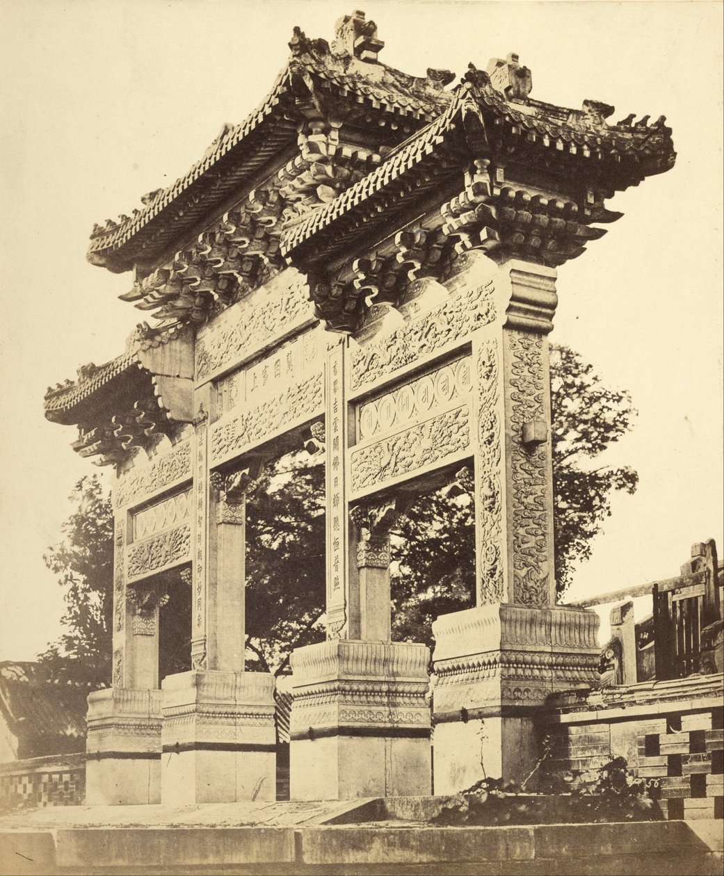Bue i Lama -templet nær Peking af Felice Beato