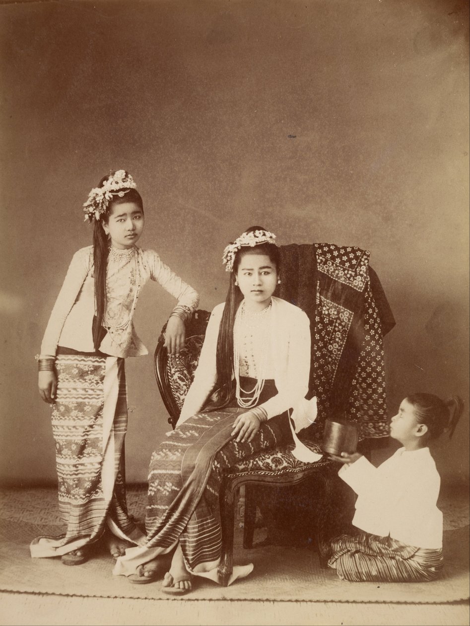 Burmesiske prinsesser af Felice Beato