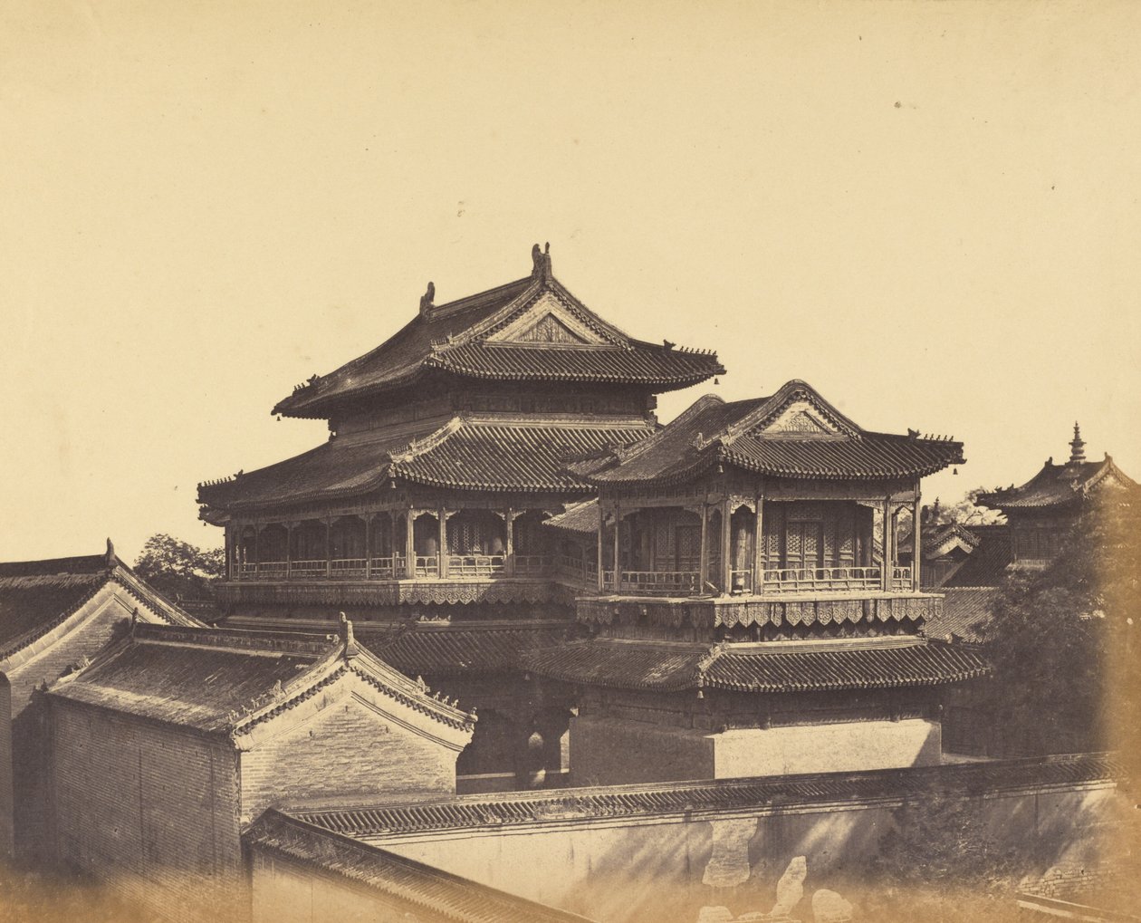 Konfucius-templet, Pekin, oktober 1860 af Felice Beato
