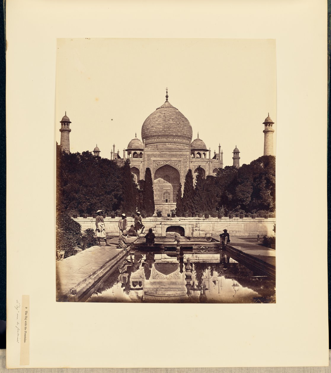 Taj Mahal med springvandene af Felice Beato