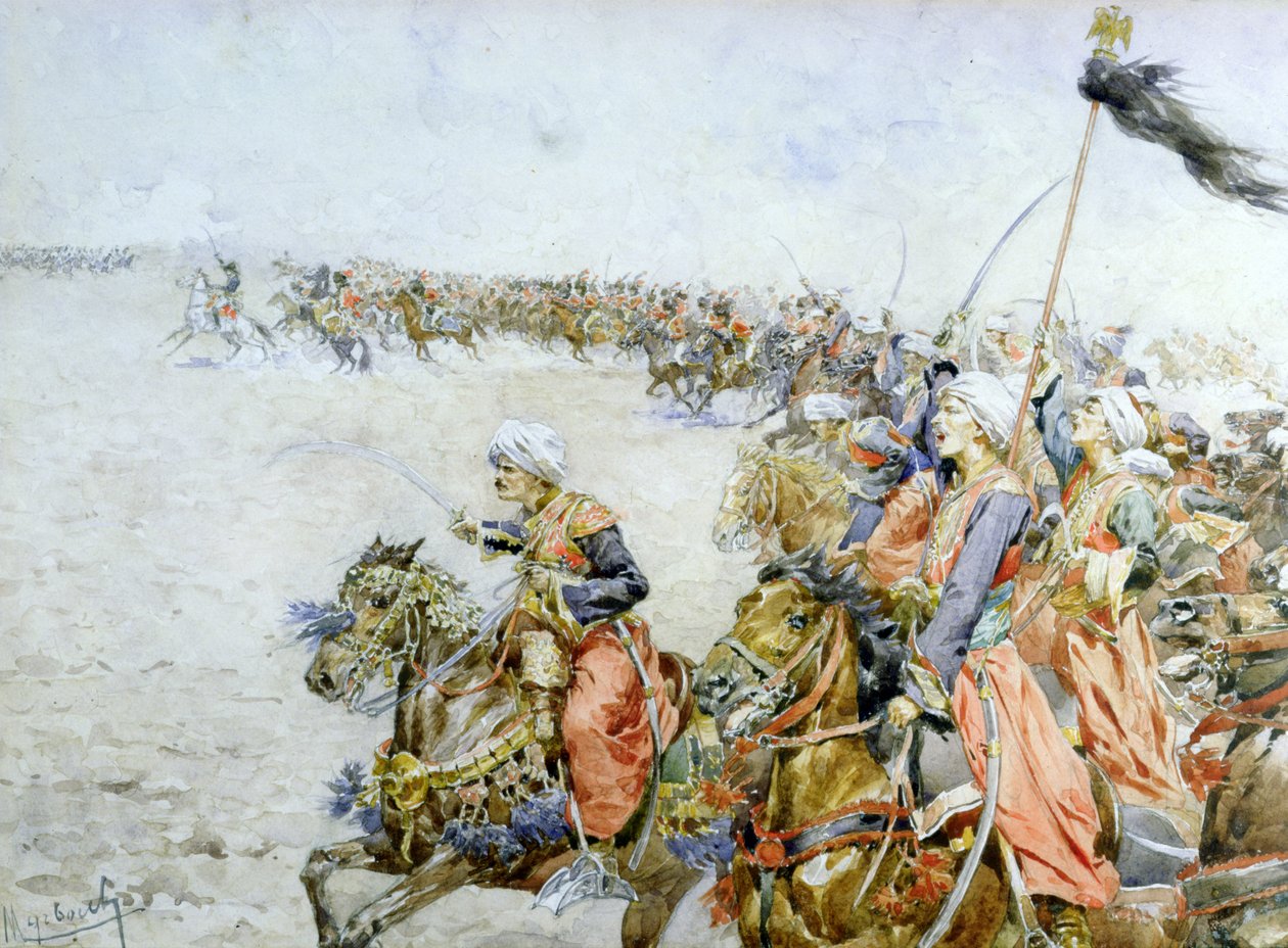 Mamelukernes angreb i slaget ved Austerlitz, 2. december 1805 af Felicien baron de Myrbach Rheinfeld