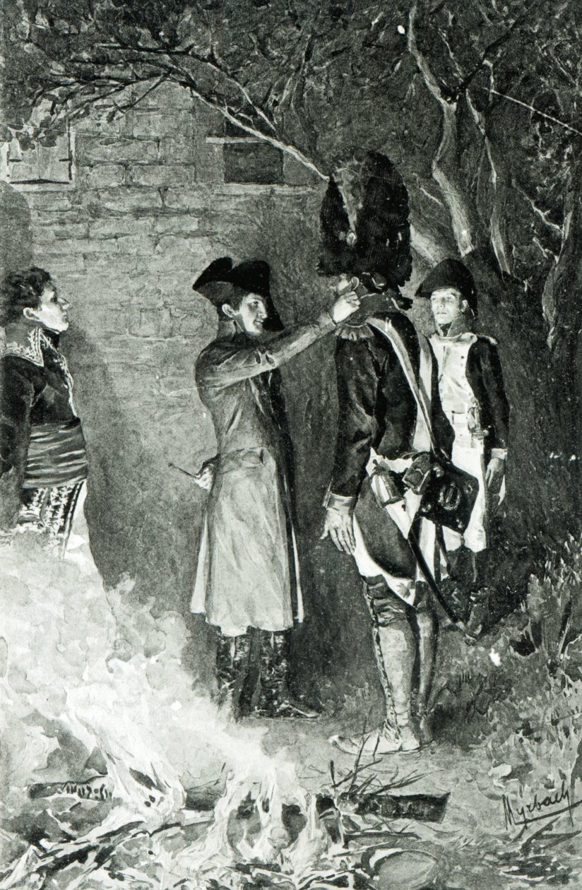 Napoleon og Coignet (typogravure) af Felicien baron de Myrbach Rheinfeld