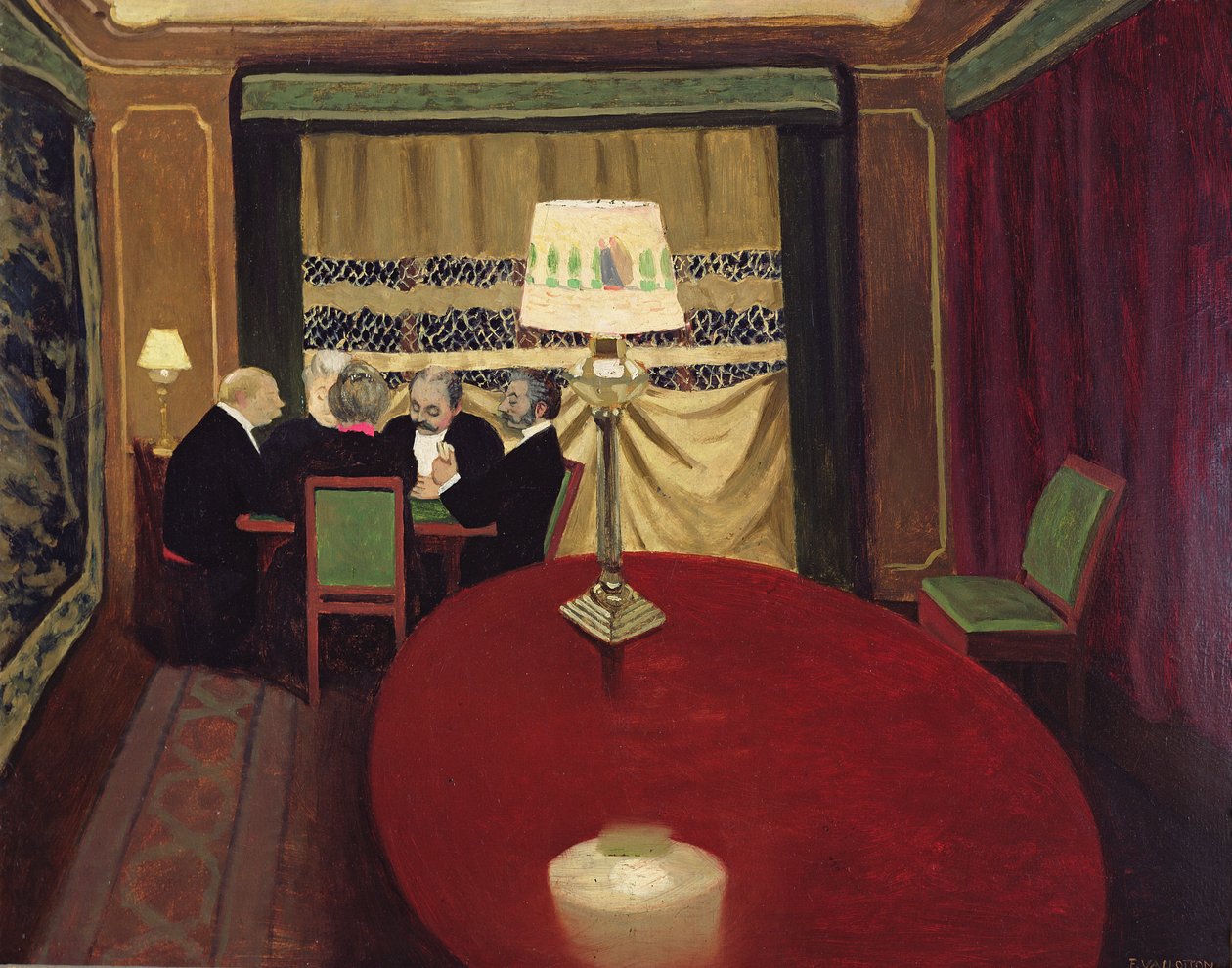 En runde poker, 1902 (se 146953) af Felix Edouard Vallotton