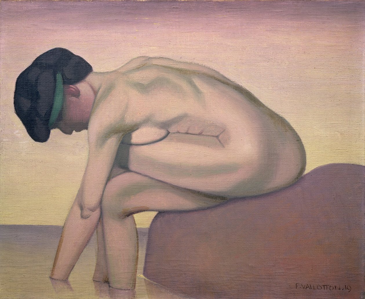 Bademanden, 1919 af Felix Edouard Vallotton