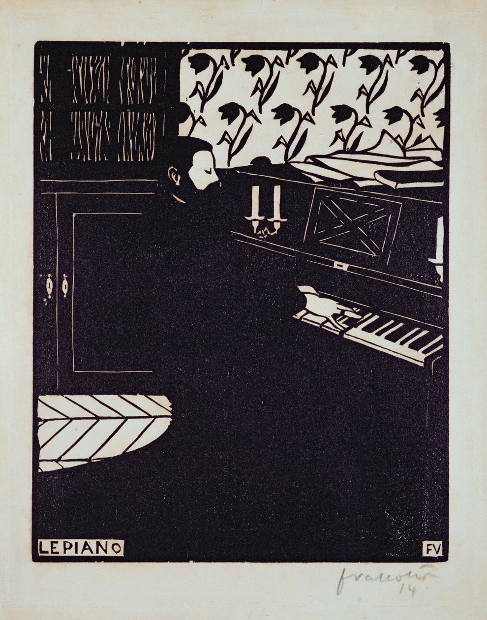 Klaveret, 1914 af Felix Edouard Vallotton