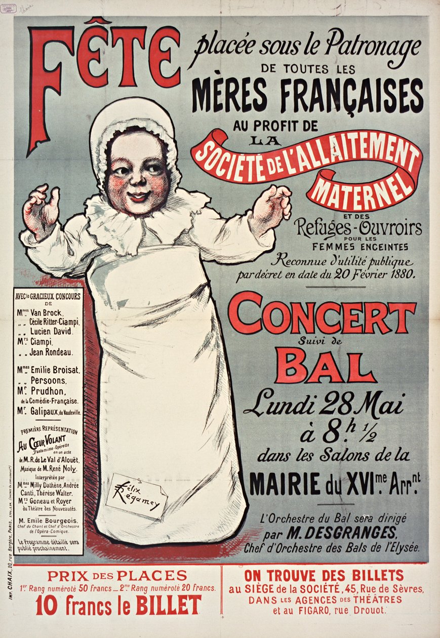 Plakat til den franske mors dag i 1906, af Felix Regamey