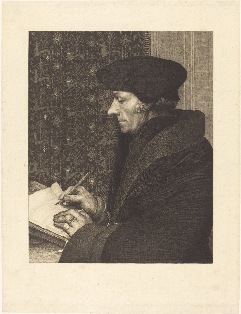 Erasmus, 1863. af Felix Bracquemond