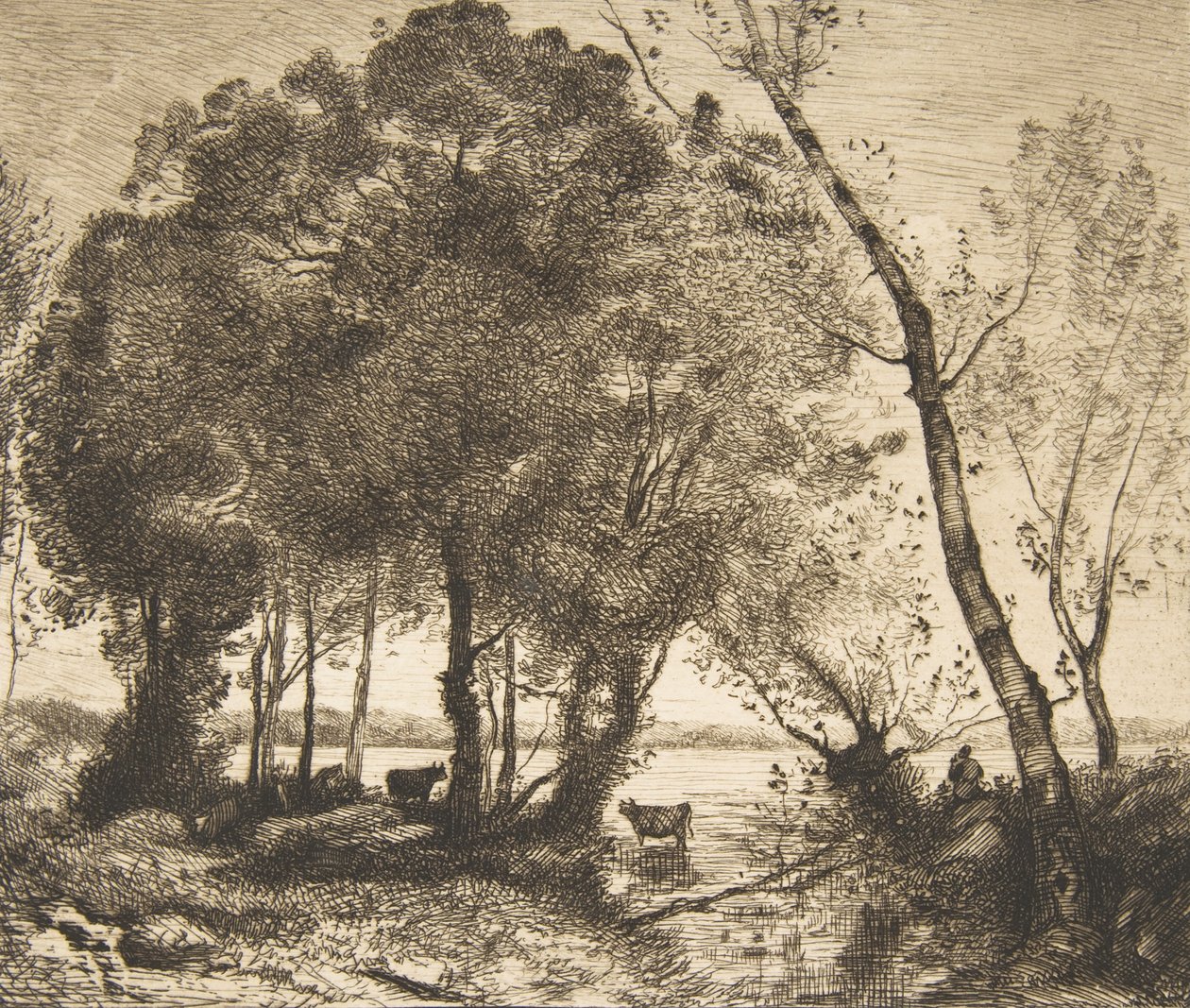 Søen, 1861. af Felix Bracquemond