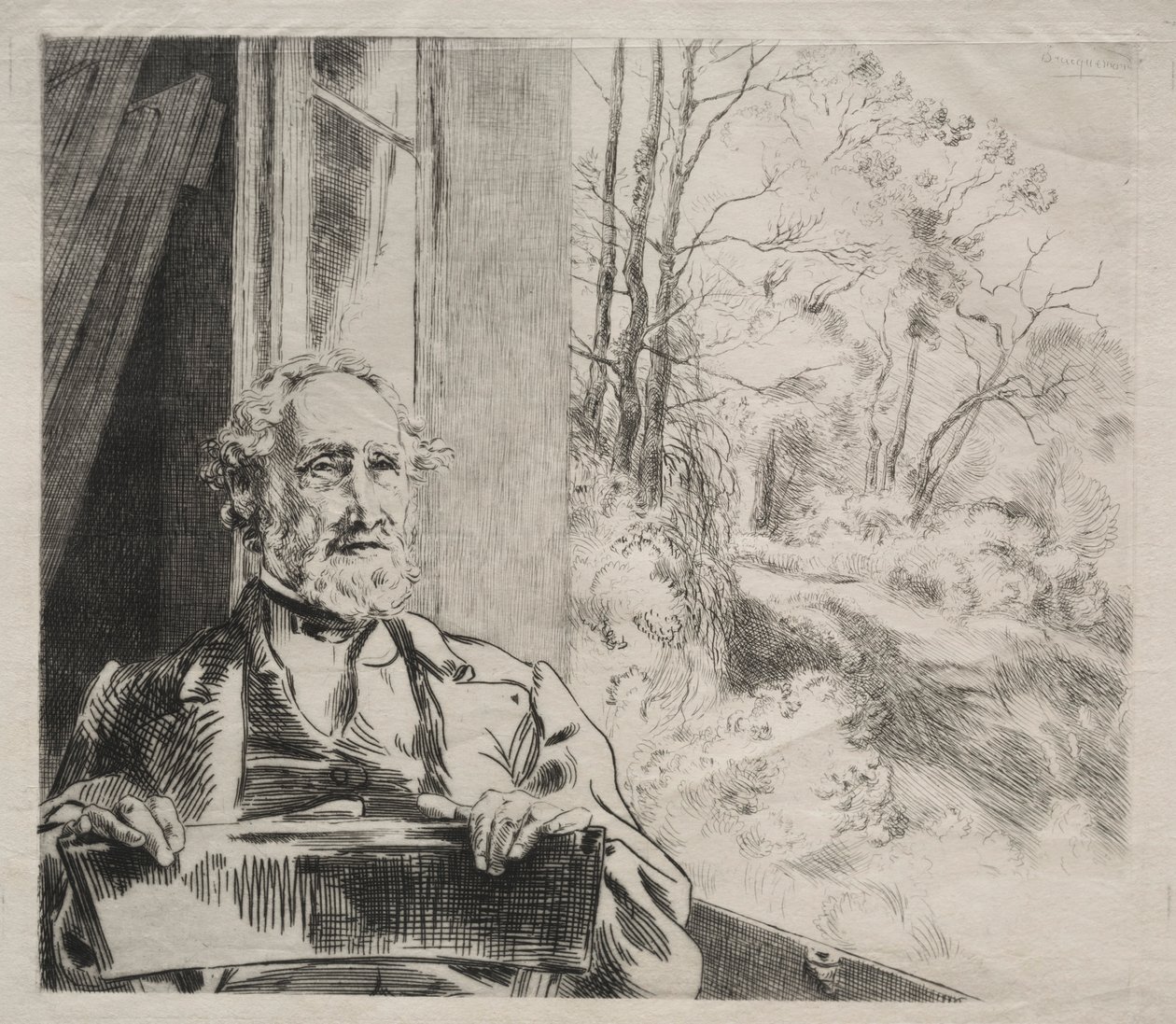 Meyer-Heine, ca. 1872. af Felix Bracquemond