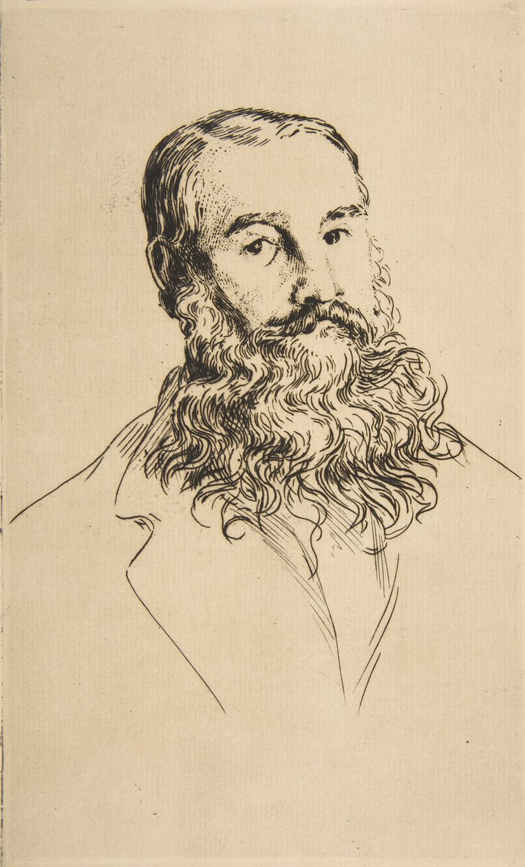 Portræt af Charles Leland, 1871. af Felix Bracquemond