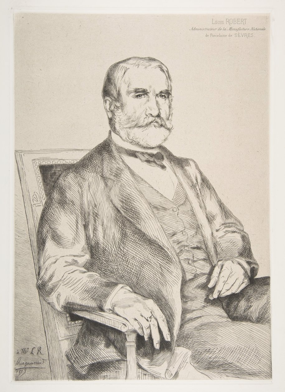 Portræt af Louis Robert, 1873. af Felix Bracquemond