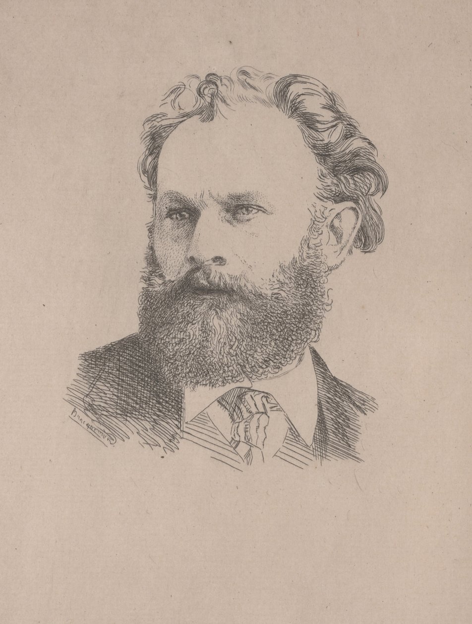 Portræt af Manet af Felix Bracquemond