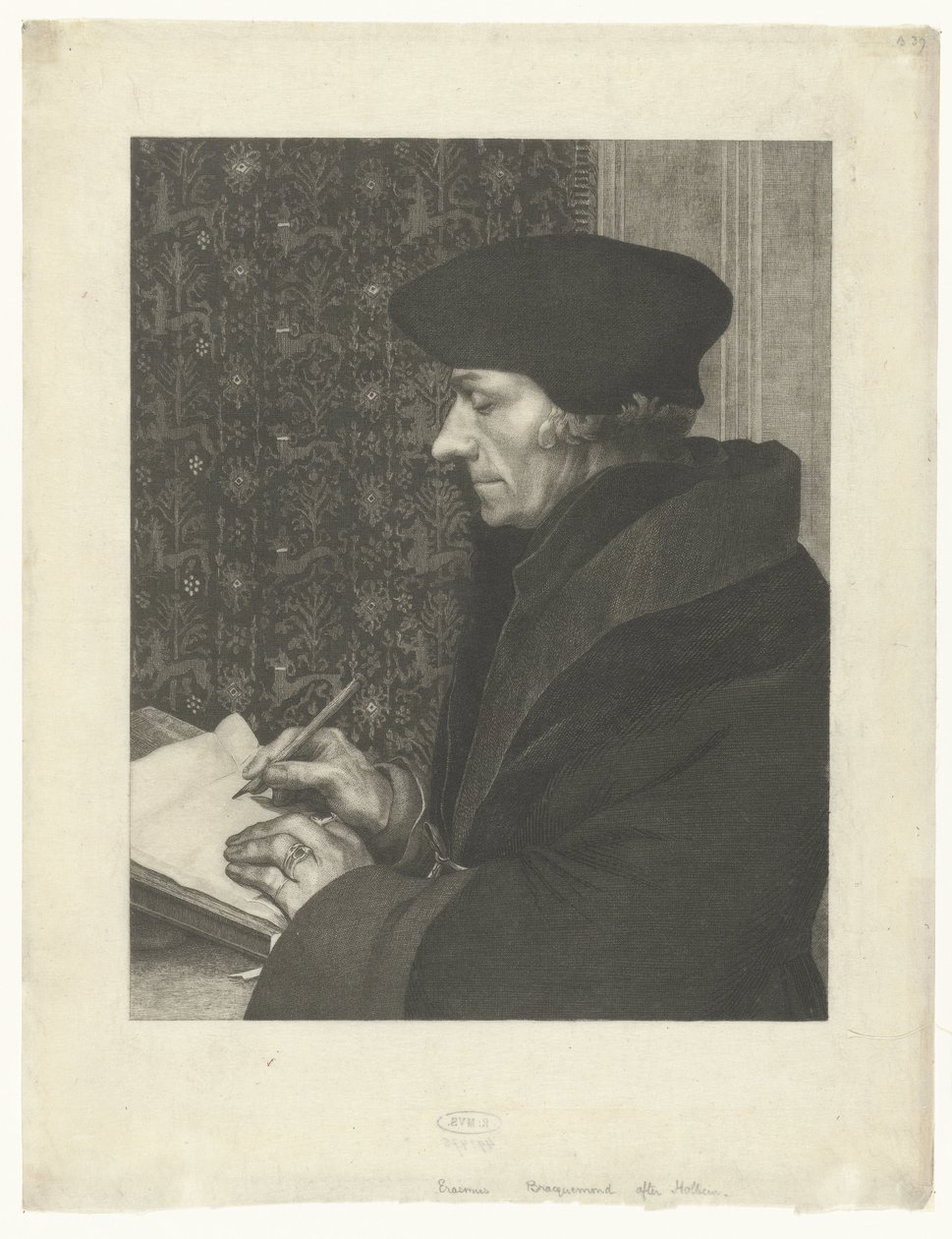 Portræt af Aberforth Erasmus af Felix Bracquemond