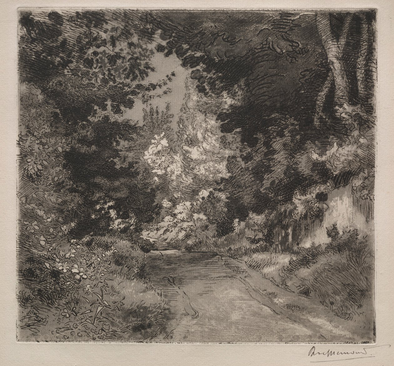 Vej til Sèvres, ca. 1872. af Felix Bracquemond