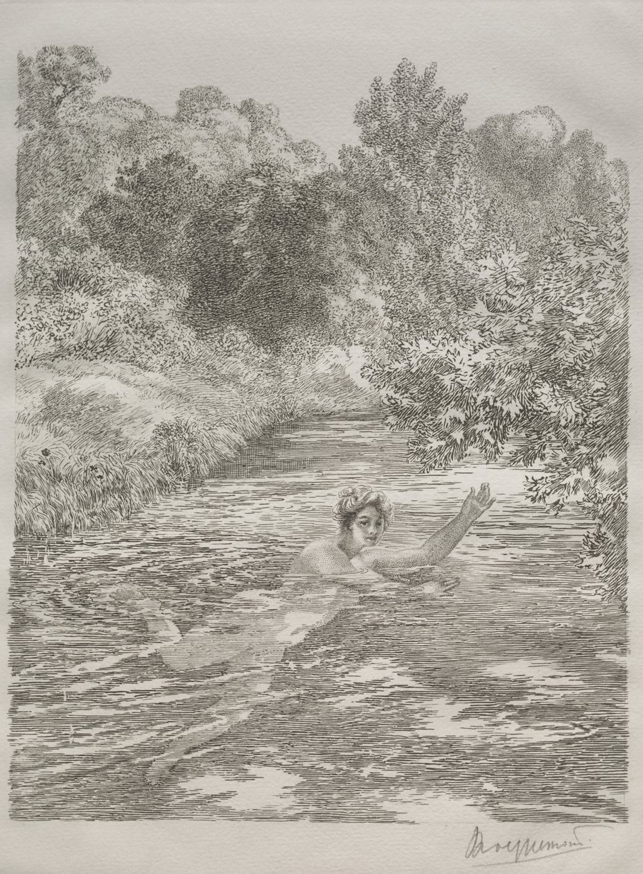 Bademanden af Felix Bracquemond