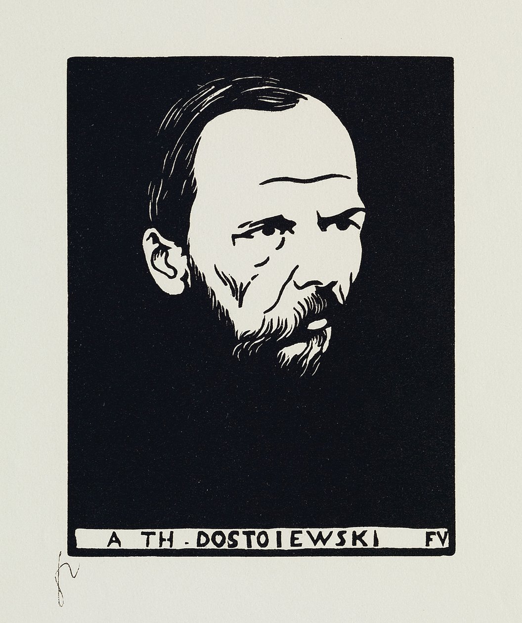 A Th. Dostoiewski, 1895 af Felix Edouard Vallotton