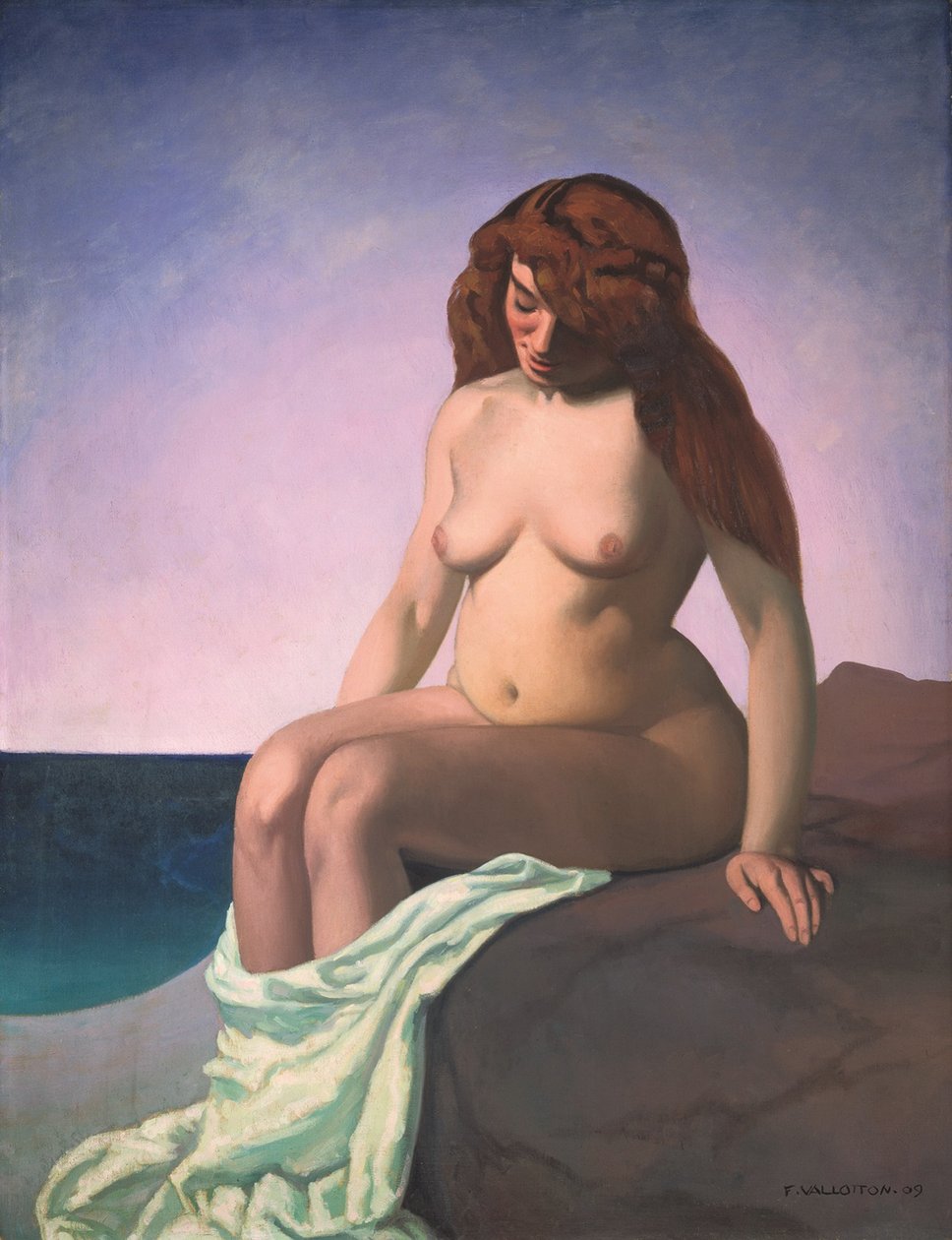 Bader ved klippen, 1909 af Felix Edouard Vallotton
