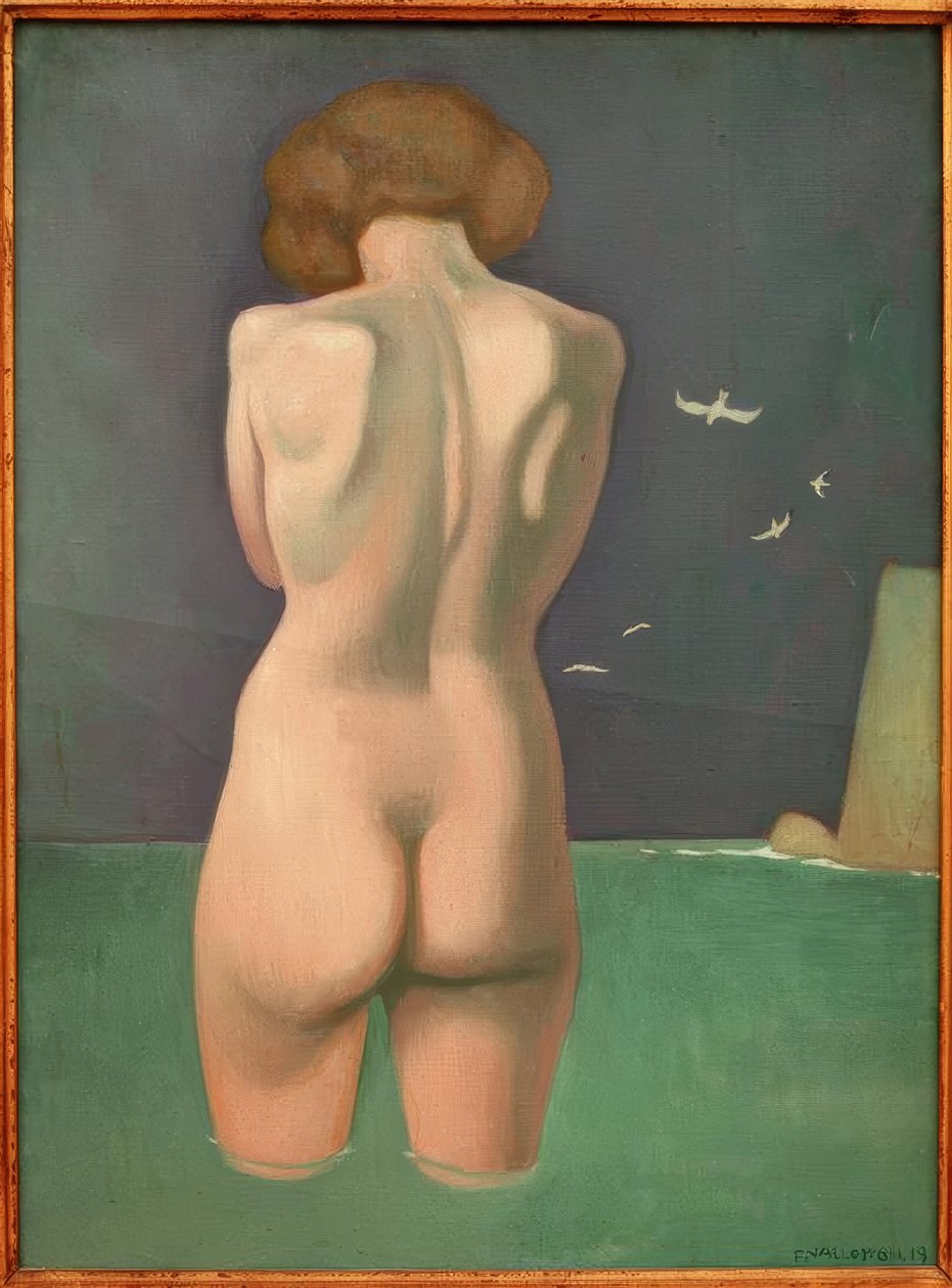 Bader med fugle af Felix Edouard Vallotton