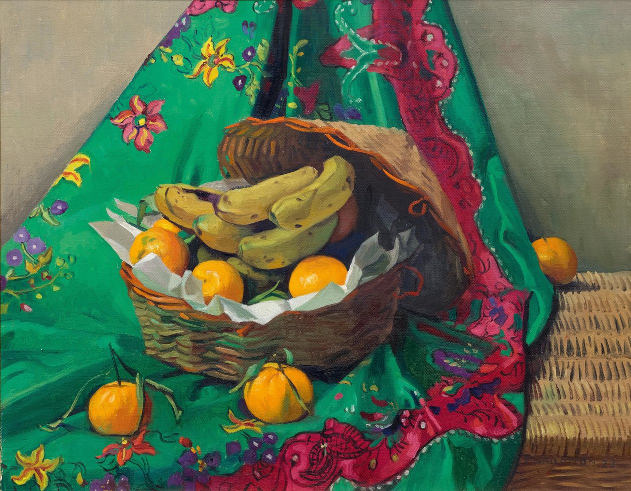 Kurv med mandariner og bananer, 1923. af Felix Edouard Vallotton