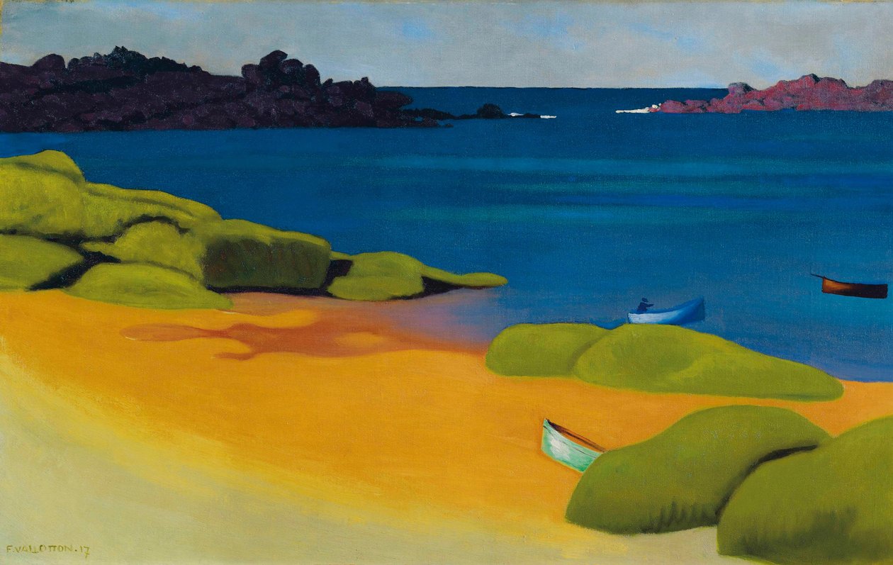 Bugt ved Tregastel, 1917 af Felix Edouard Vallotton